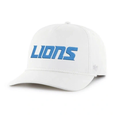 47 ' White Detroit Lions Script Rope Hitch Adjustable Hat