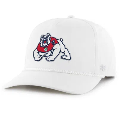 47 ' White Fresno State Bulldogs Rope Hitch Adjustable Hat