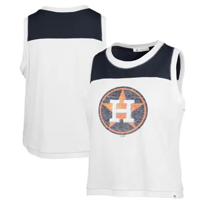 47 Brand '47 White Houston Astros Premier Zoey Waist Length Tank Top