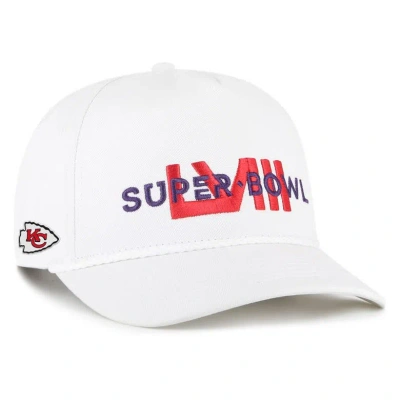 47 '  White Kansas City Chiefs Super Bowl Lviii Overwrite Hitch Adjustable Hat