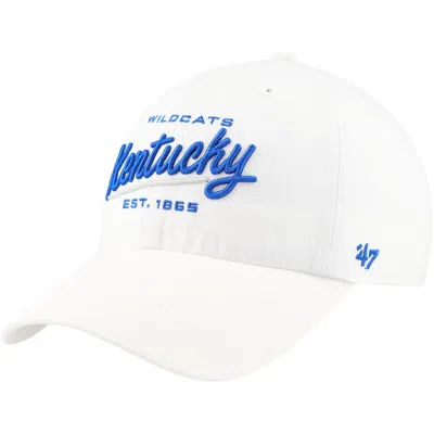47 ' White Kentucky Wildcats Sidney Clean Up Adjustable Hat