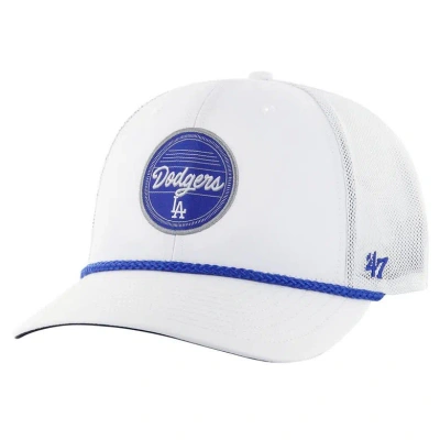 47 ' White Los Angeles Dodgers Fairway Trucker Adjustable Hat