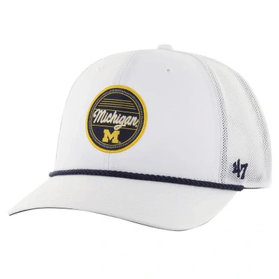 47 ' White Michigan Wolverines Fairway Trucker Adjustable Hat