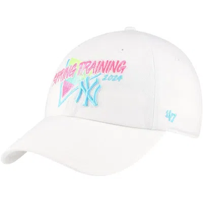 47 ' White New York Yankees 2024 Spring Training Vapor Wave Clean Up Adjustable Hat