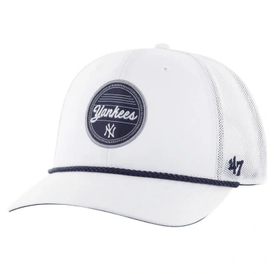 47 ' White New York Yankees Fairway Trucker Adjustable Hat
