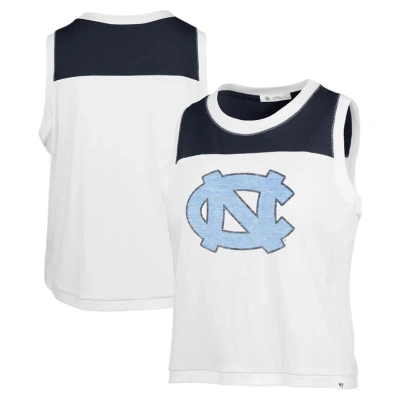 47 ' White North Carolina Tar Heels Premier Zoey Waist Length Tank Top