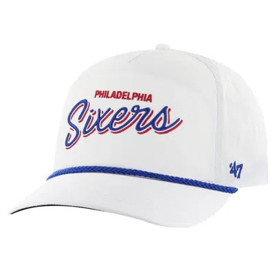 47 ' White Philadelphia 76ers Fairway Hitch Brrr Adjustable Hat