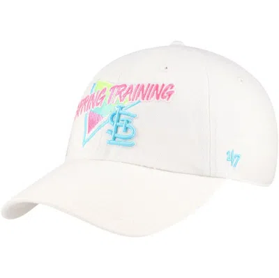 47 ' White St. Louis Cardinals 2024 Spring Training Vapor Wave Clean Up Adjustable Hat