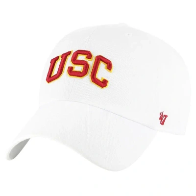 47 ' White Usc Trojans Clean Up Adjustable Hat