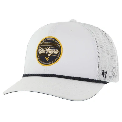 47 ' White West Virginia Mountaineers Fairway Trucker Adjustable Hat