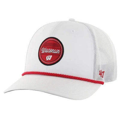 47 ' White Wisconsin Badgers Fairway Trucker Adjustable Hat