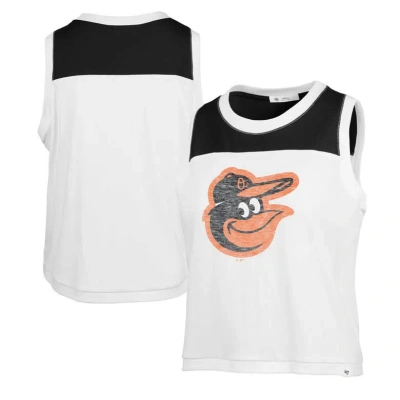 47 ' White/black Baltimore Orioles Plus Size Waist Length Muscle Tank Top