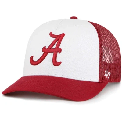 47 ' White/crimson Alabama Crimson Tide Freshman Trucker Adjustable Hat