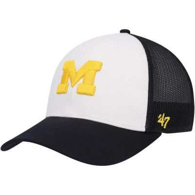47 ' White/navy Michigan Wolverines Freshman Trucker Adjustable Hat