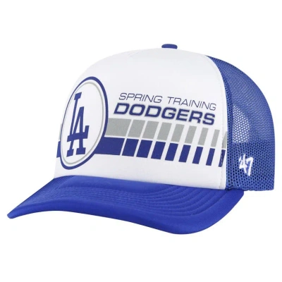 47 '  White/royal Los Angeles Dodgers 2024 Spring Training Foam Trucker Adjustable Hat
