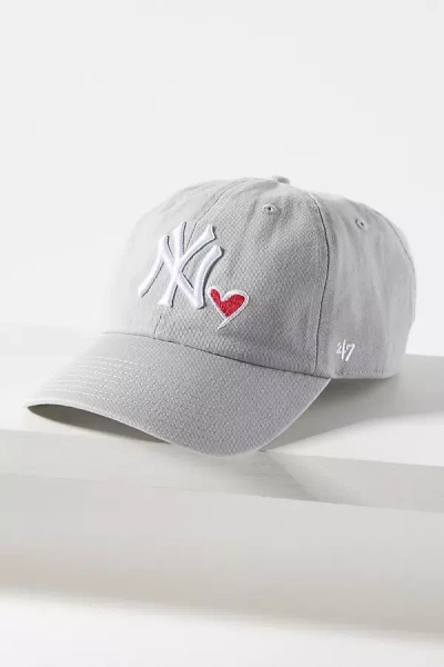 47 Yankees Icon Heart Baseball Cap In Gray