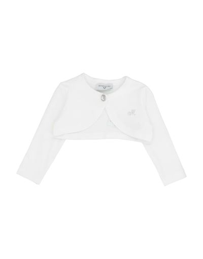 Monnalisa Wrap Cardigans In White