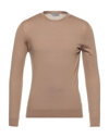 Alpha Studio Sweaters In Camel