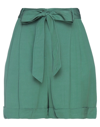 Liu •jo Woman Shorts & Bermuda Shorts Green Size 8 Viscose In Green