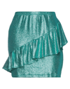 Shop ★ Art Shopart Woman Mini Skirt Deep Teal Size M Polyamide, Elastane, Metallic Fiber In Green