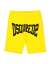 Dsquared2 Babies'  Toddler Boy Shorts & Bermuda Shorts Yellow Size 6 Cotton, Elastane