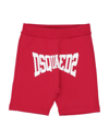 Dsquared2 Babies'  Toddler Boy Shorts & Bermuda Shorts Red Size 6 Cotton, Elastane