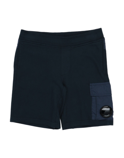 C.p. Company Kids' Side Flap-pocket Cotton Trousers In Dark Blue