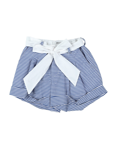 Philosophy Di Lorenzo Serafini Babies'  Toddler Girl Shorts & Bermuda Shorts Blue Size 6 Cotton, Polyamide