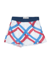 Simonetta Distressed Tartan-print Shorts In White