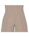 Liu •jo Woman Shorts & Bermuda Shorts Sand Size 4 Polyester, Cotton In Beige