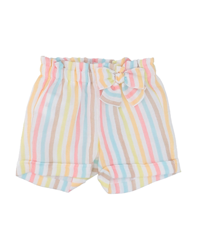 Aletta Kids'  Newborn Girl Shorts & Bermuda Shorts White Size 3 Cotton