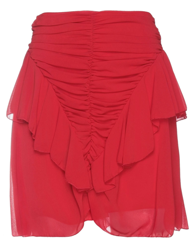 Vanessa Scott Mini Skirts In Red