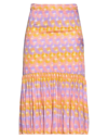 SANDRO SANDRO WOMAN MIDI SKIRT APRICOT SIZE 1 VISCOSE