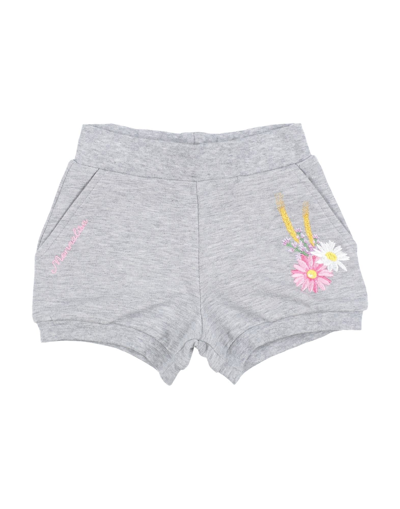 Monnalisa Kids'  Newborn Girl Shorts & Bermuda Shorts Light Grey Size 3 Cotton, Elastane