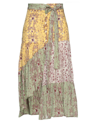 Sandro Long Skirts In Yellow