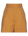 Sandro Woman Shorts & Bermuda Shorts Marigold Size 8 Viscose, Cotton In Ocher