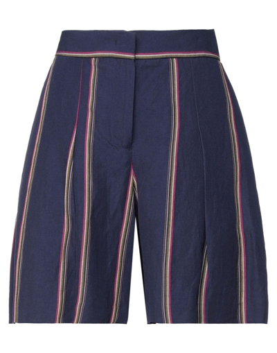 Pt Torino Woman Shorts & Bermuda Shorts Dark Purple Size 2 Viscose, Linen