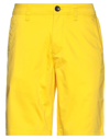Armani Exchange Man Shorts & Bermuda Shorts Yellow Size 38 Cotton, Elastane