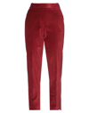 KILTIE KILTIE WOMAN PANTS BRICK RED SIZE 10 COTTON, VISCOSE, ELASTANE