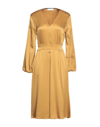 Momoní Midi Dresses In Ocher