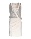 Vdp Collection Short Dresses In Silver