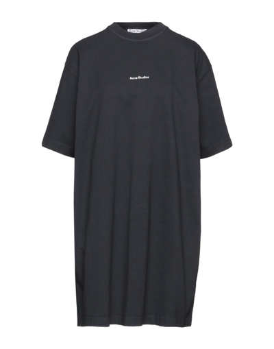 Acne Studios Short Dresses In Steel Grey