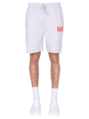 Helmut Lang Fleece Bermuda In Grigio