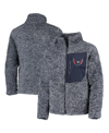 OUTERSTUFF BIG GIRLS NAVY WASHINGTON CAPITALS FAN GEAR SHERPA FULL-ZIP JACKET