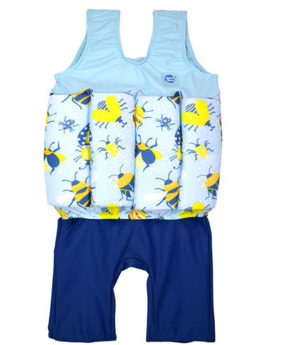 Splash About Kids' Baby Boys And Girls Short John Float Suit With Adjustable Buoyancy Swimsuit In Blue
