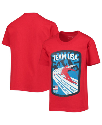 Outerstuff Kids' Boys Youth Red Team Usa Mountain Skiing T-shirt