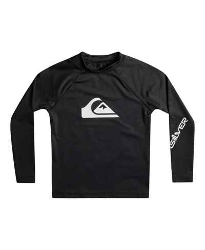 Quiksilver Toddler Boys All Time Long Sleeve Rash Guard In Black