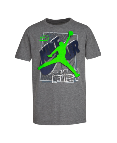 Jordan Big Boys Nike Jump Man Tour Graphic T-shirt In Carbon Heather