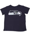 OUTERSTUFF BOYS AND GIRLS TODDLER SEATTLE SEAHAWKS COLLEGE NAVY TEAM LOGO T-SHIRT