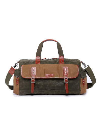 Tsd Brand Stone Creek Waxed Canvas Duffel Bag In Olive